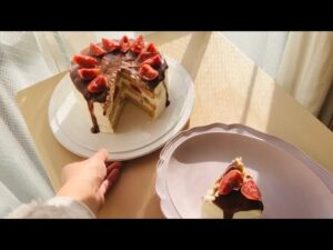 くるみといちじくとキャラメルチョコレートのケーキの作り方【米粉で作る】グルテンフリーなイチジクのケーキのレシピ