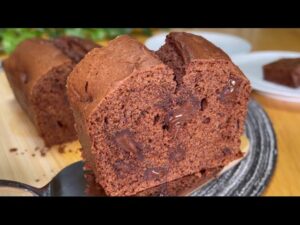 バターなし！オイルなし！レシピ｜ダブルチョコレートパウンドケーキ｜Double chocolate pound cake