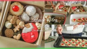 【クリスマスクッキー缶🎅】５種のクッキーレシピ🎄ジンジャーアイシングクッキー｜抹茶のアイスボックスクッキー｜メレンゲクッキー｜スノーボールクッキー｜ロシアンクッキー