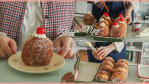 【Recipe Vlog】ふわふわの生ドーナツの作り方🍒|ルーヴル美術館展と原宿ショッピングVlog🎀