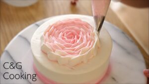 まるでアートなフラワーケーキの作り方 | ケーキ作り お菓子作り ASMR