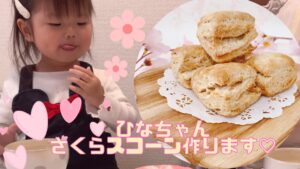 さくらスコーン🌸お菓子作り♡親子クッキング♡