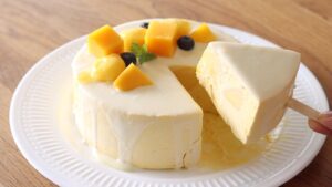 濃厚！マンゴーアイスケーキの作り方 オーブンなし・卵なしで簡単