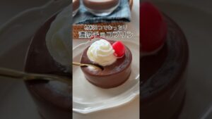 材料3つ！濃厚チョコプリン🍫