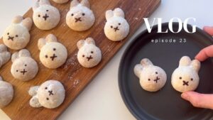 [お菓子作りvlog] スノーボールクッキーの作り方｜材料4つでかわいいミッフィークッキー！休日のスパイスカレー作り