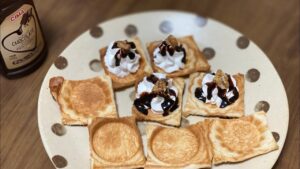 カップパンケーキ／食パン／トースト／ホイップクリームレシピ／ホットサンドメーカータルト型