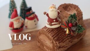 [お菓子作りvlog] ブッシュドノエルの作り方｜おしゃれなのにレンジで作るから超簡単♪