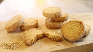 胡麻のディアマンクッキーの作り方・レシピ【アイスボックスクッキ―】  Sesami butter cookies |Coris cooking
