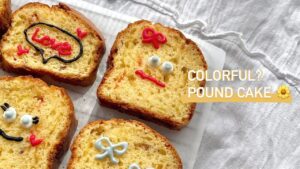 【 卵1個で簡単 】ホワイトデーにも/ポップでかわいすぎるカラフルパウンドケーキ🌼💭