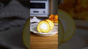 材料4つ！フライパンでロールケーキ作り方！