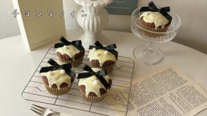 ワンボウル🥣で簡単！ホケミで作れるチョコマフィン🎀🖤/ホワイトデーにおすすめ