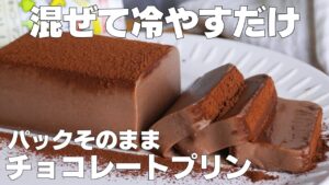 【材料3つ】混ぜて冷やすだけ！パックそのままチョコプリン作り方！ / 【syun cooking】
