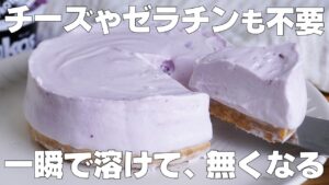 【材料3つ】混ぜて冷やすだけ！ブルーベリーレアチーズケーキ作り方！ / 【syun cooking】