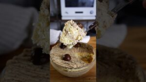 材料4つ！ボウルそのままモンブランケーキ作り方！