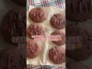 レシピ付き📝冷めても美味しい！オートミールチョコレートブラウニークッキー🍫🍪