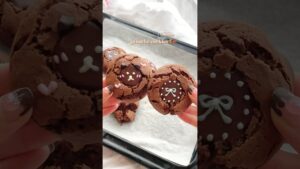 【 簡単レシピ 】ガナッシュクッキーをかわいくバレンタイン仕様にデコレーション🧸🍫♡   Valentine ganache cookies