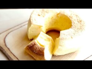 【卵使い切り】ダイソーの紙製のシフォンケーキ型レシピ　基本のシフォンケーキの作り方　chiffon cake using Daiso's paper cake mold　기본 쉬폰 케이크 만드는 법