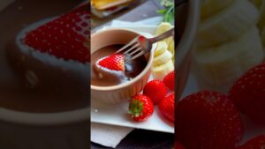 チョコフォンデュがどうしても食べたかった日。レシピは概要欄