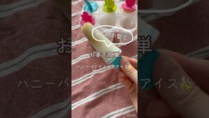 100均型で♡おうちで簡単アイス【バナナハニーミルク】