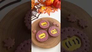 ハロウィンクッキー第二弾👻/かぼちゃチョコサンドクッキー🎃✨