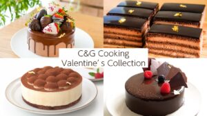 【保存版】本格バレンタインケーキ4選|チョコムースケーキ・いちごのチョコショートケーキ・ティラミスケーキ・オペラみたいなチョコケーキ | お菓子作り ケーキ作り バレンタイン