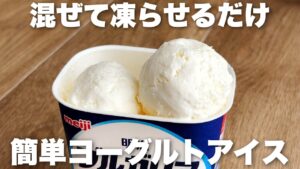 【材料3つ】水切りなしですぐ作れる！簡単ヨーグルトアイスの作り方　冷凍しっぱなしでOKレシピ