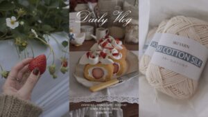 〔 Vlog 〕 春の苺狩り/ 苺たっぷり🍓ふわふわスフレロールケーキレシピ