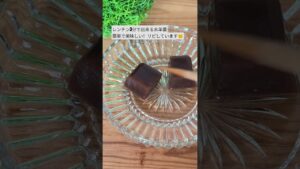 レンチン３分！材料3つで作れるふるふる水羊羹 和菓子職人のおうち和菓子レシピ #和菓子 #簡単レシピ #おうちカフェ #shorts