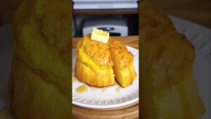 材料4つ！フライパンで焼かない！スフレパンケーキ作り方！#簡単レシピ
