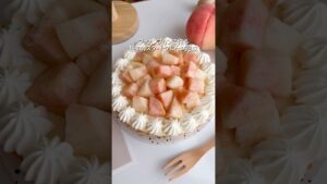 プッチンプリンで作る 桃のカスタードタルト🍑簡単なのに美味しすぎる🥹#桃 #タルト #お菓子作り #簡単レシピ #手作りケーキ #簡単スイーツ #簡単おやつ #ケーキ #peach #cake