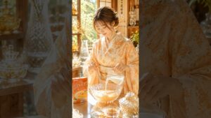 フルーチェでゼリー作る#デザート #レシピ#着物 #お菓子作り #sweet