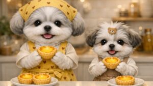 【에그타르트】 홍콩 에그타르트 집에서도 만들어요! 쉬워요 마마츄도 도전했어요🐶