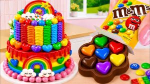 Ideal Cute Mini Rainbow Chocolate Buttercream Cake & OREO Bar | Soft Baking Recipes