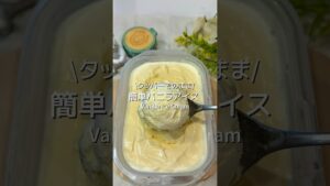 【レシピはコメ欄】タッパーそのままバニラアイス🍨#アイス #簡単レシピ#簡単スイーツ#ダイエット