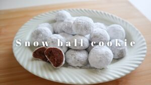 【材料4つ】サクホロ!スノーボールクッキーの作り方をラッピングまで!/卵なしレシピ/おいしい元気玉!