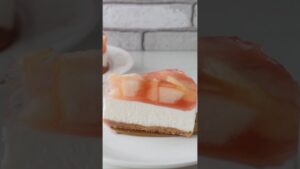 【リベンジ編】桃のレアチーズついに完成!! #おうちカフェ #簡単レシピ #お菓子作り #レアチーズケーキ #桃ゼリー