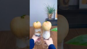 丸ごとももパフェ🍑 #youtubeshorts #ケーキ #丸ごともも #簡単レシピ #cooking #cake #スイーツ #おうちカフェ