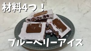 【材料4つ】混ぜて冷やすだけ！簡単ブルーベリーアイス