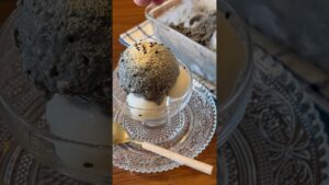 【材料5つ】ねっとり濃厚！黒胡麻アイス作ったよ#黒胡麻アイス #アイスレシピ #ねっとり濃厚 #簡単お菓子作り #まいおか研
