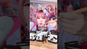 今日の夜食 簡単オレオチーズケーキ作る編🖤🤍#shorts #asmr #food #お菓子作り