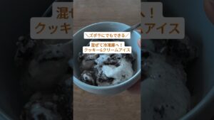 混ぜて冷凍庫へ！クッキー&クリームアイス