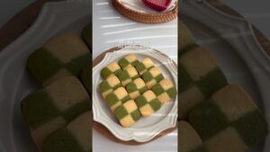 意外と簡単！✨/抹茶のアイスボックスクッキー🍵 #お菓子作り #クッキーレシピ #抹茶クッキー