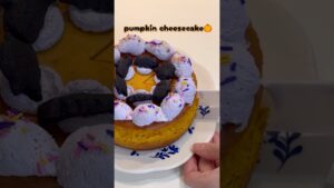 かぼちゃのチーズケーキ🎃#ハロウィンスイーツ #ハロウィンレシピ #おうちハロウィン#お菓子作り #かぼちゃチーズケーキ#チーズケーキ #halloween #cookingshorts