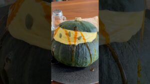 皮ごと食べれる丸ごとかぼちゃプリンの作り方#かぼちゃプリン #プリン作り #ハロウィンスイーツ #簡単お菓子レシピ #まいおか研