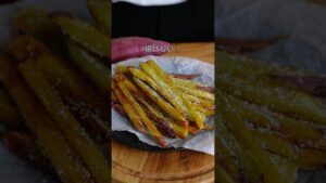 材料1つ！揚げない！さつまいもスティック作り方！ #簡単レシピ #お菓子作り #さつまいも #food