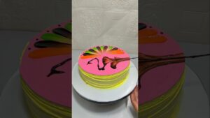 Stunning Yellow & Blue Floral Cake Design #shortvideo #viralshort #cakerecipe #cakeideas #usareels