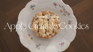 【うちパティ９月】友人とリモートでお菓子作り🍎サクサクおいしいアップルクランブルクッキー【レシピあり】[Uchi-Pati] Remote Baking: Apple Crumble Cookies